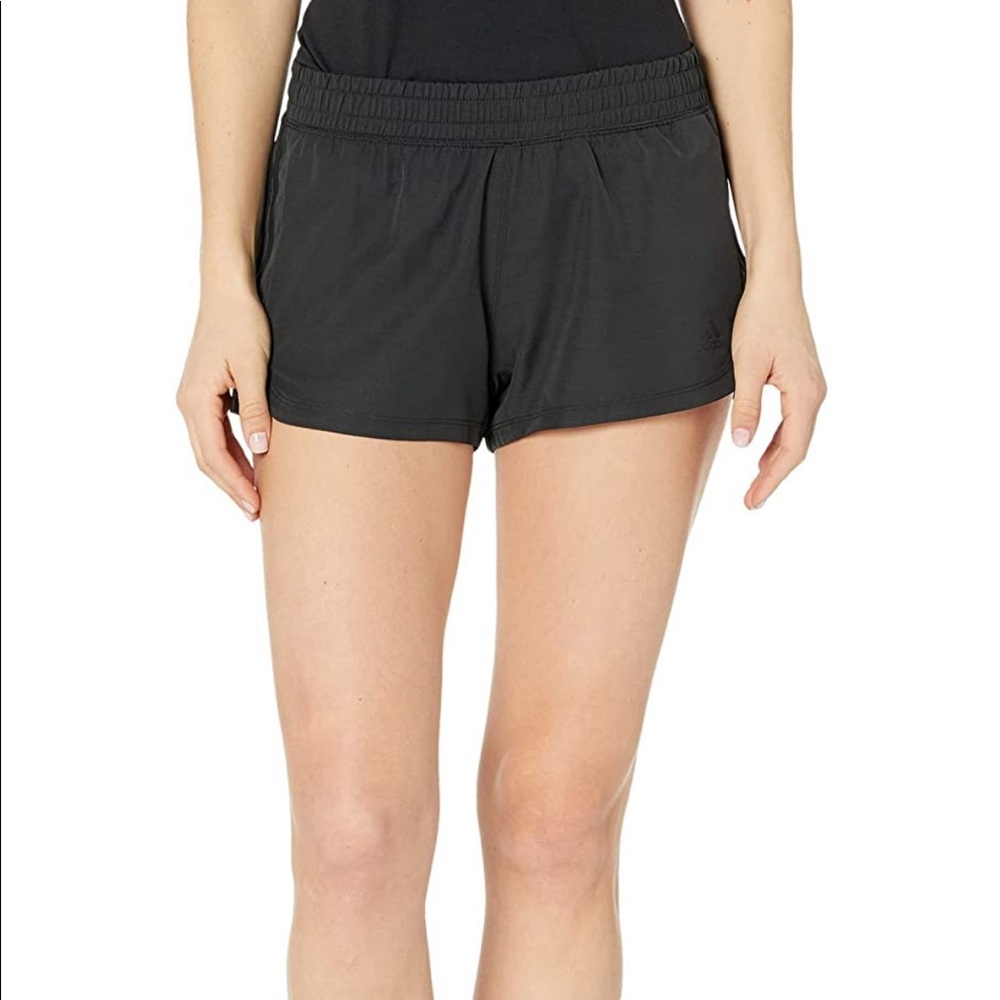 adidas women's Pacer 3-Stripes Woven Heather Shorts
